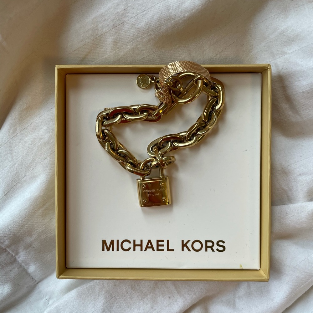 Micheal Kors Gold Lock Bracelet